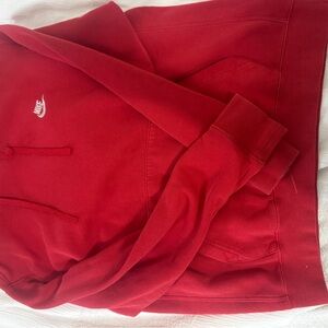 Nike Bold Red Hoodie with White Logo